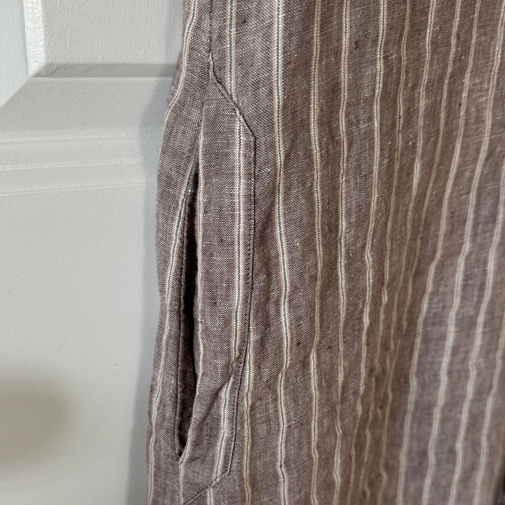 Tommy Bahama Lavender /Grey Stripe Linen Tunic Dress - Picture 6 of 8